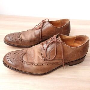 Brown Derby Shoes Mens 9‎ Leather Wing Tip Tan Brogues 42 Formal Classic BATA